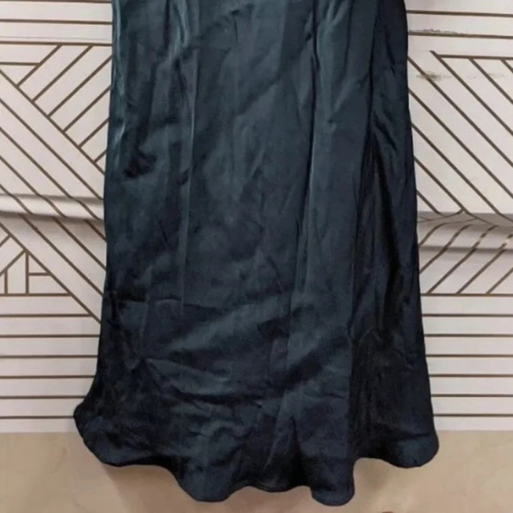 Zara Women's Emerald Green Cowl Neck Slip Midi Dress Sleeveless Size large - Picture 7 of 12